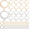 80Pcs 2 Color 304 Stainless Steel Leverback Earring Findings STAS-SP0001-17-1