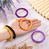 5 Colors Halloween Glass Beads Beaded Stretch Bracelet Sets BJEW-TAC0026-7