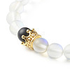 Reiki Crystal Synthetic Moonstone Stretch Bracelets Set for Girl Women Gift BJEW-JB06789-6