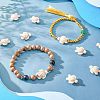 4 Strands Dyed Synthetic Turquoise Bead Strands G-NB0003-29-2