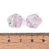 Electroplate Transparent Glass Beads Strands EGLA-N056-02A-04-4
