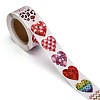 Heart Shaped Stickers Roll Valentine's Day Sticker Adhesive Label DIY-E023-06-2