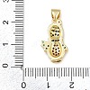 Christmas Brass Micro Pave Cubic Zirconia Pendants KK-B164-02G-03-3