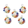 Acrylic & Glass & Copper Pendants PALLOY-JF03892-01-1