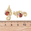 Brass Micro Pave Cubic Zirconia Pendants KK-C143-09G-3