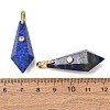 Dyed Natural Lapis Lazuli Beaded European Dangle Charms GG-CBA9389-03K-2