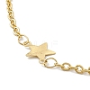 PVD Vacuum Plating 304 Stainless Steel Star Link Anklet with Cable Chains for Women STAS-E001-20G-2