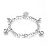 Tarnish Resistant 304 Stainless Steel Charm Bracelets BJEW-G544-12P-3