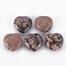 Natural Rhodonite Heart Love Stone G-R461-06D