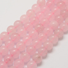 Natural Rose Quartz Bead Strands G-G735-46-4mm