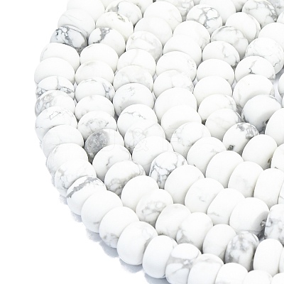Natural Howlite Beads Strands G-P575-A32-8x5mm-1