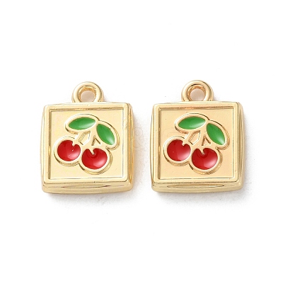 Rack Plating Alloy Enamel Pendants FIND-M038-08G-1