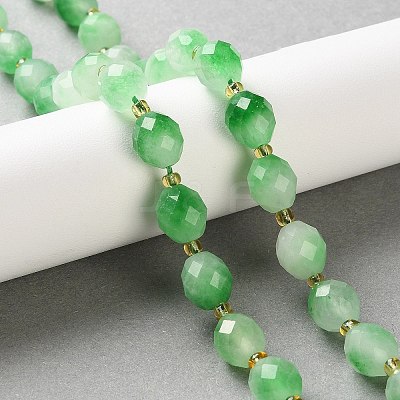 Natural Dyed White Jade Beads Strands G-N342-149A-01-1
