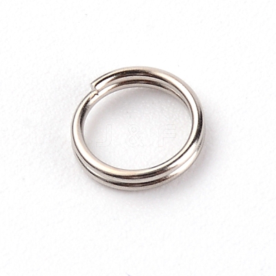 201 Stainless Steel Split Ring STAS-WH0026-03B-1