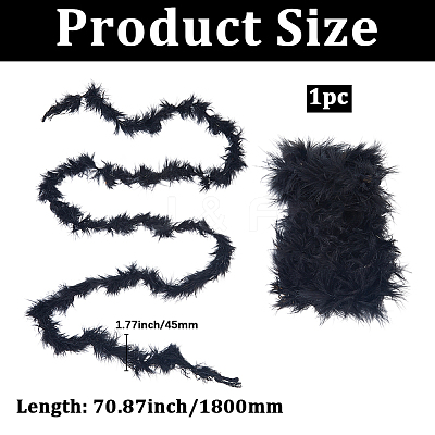1Pc Turkey Feathers Fluff Boa for Dancing AJEW-GF0012-31D-1