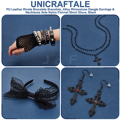 PU Leather Rivets Bracelets Bracelets AJEW-UN0002-02-1