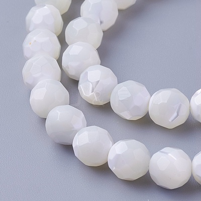 Shell Beads Strands SSHEL-E571-38-8mm-1