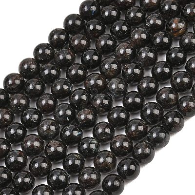 Natural Glaucophane Beads Strands G-F836-A01-8mm-1