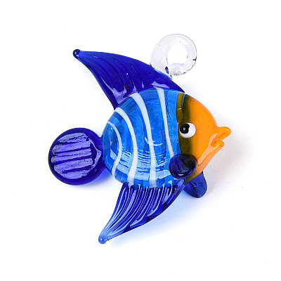 Handmade Lampwork Pendants LAMP-T025-02M-1