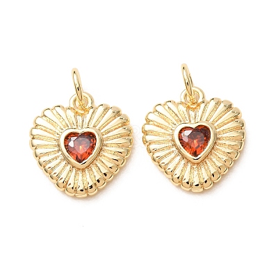 Valentine's Day Brass Pave Cubic Zirconia Charms CU-K002-44G-A-1