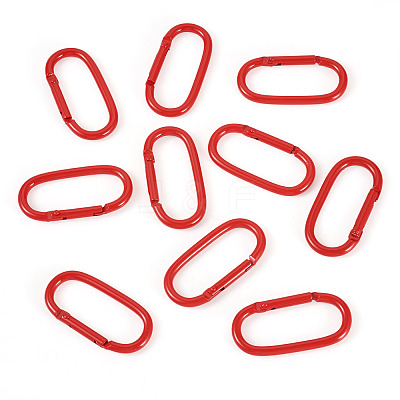 10Pcs Alloy Spring Gate Rings FIND-TA0009-25F-1