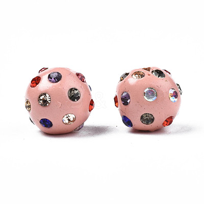 Polymer Clay Rhinestone Beads RB-T017-31E-A-1