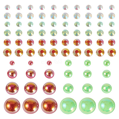 Half Round ABS Plastic Cabochons FIND-TAC0038-08A-1
