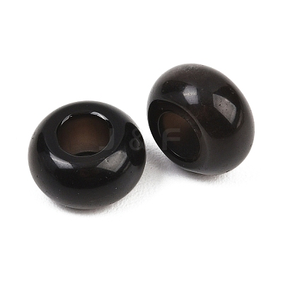 Natural Silver Obsidian European Beads G-G740-14x8mm-44-1