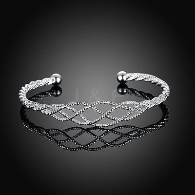 Trendy Brass Cuff Bangles BJEW-BB31056-1