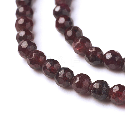 Natural Garnet Beads Strands X-G-J376-36B-4mm-1