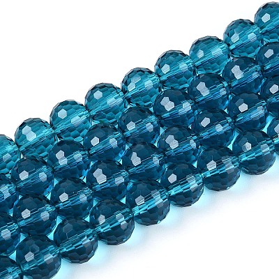Transparent Glass Bead Strands GLAA-R095-8mm-27-1