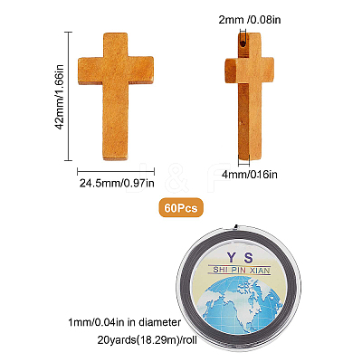DIY Cross Necklace Making Kit DIY-SC0020-56-1