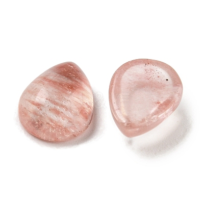 Cherry Quartz Glass Cabochons G-Q173-02C-22-1