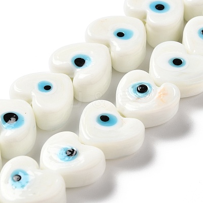 Handmade Evil Eye Lampwork Beads Strands LAMP-E023-07A-01-1