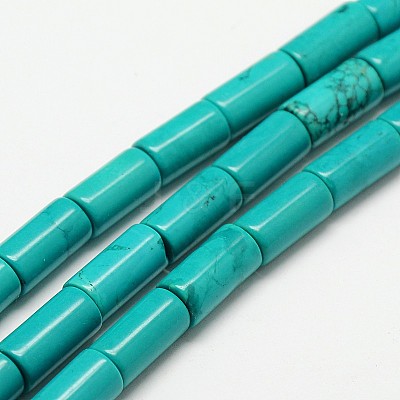 Column Natural Magnesite Beads Strands X-G-N0131-27-8x16mm-1
