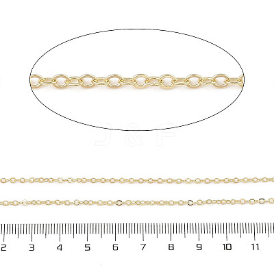 Rack Plating Brass Cable Chains CHC-A010-02G-1