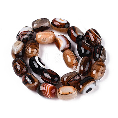 Natural Agate Beads Strands G-N356-02A-10-1