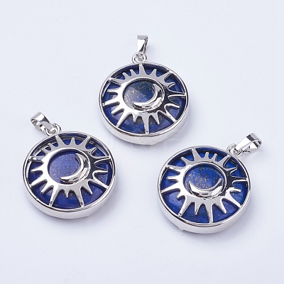 Natural Lapis Lazuli Pendants G-K234-B15-1