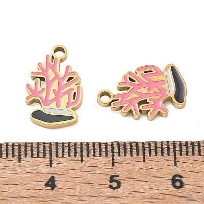 304 Stainless Steel Enamel Pendants SA-CBA7876-29G-07-1