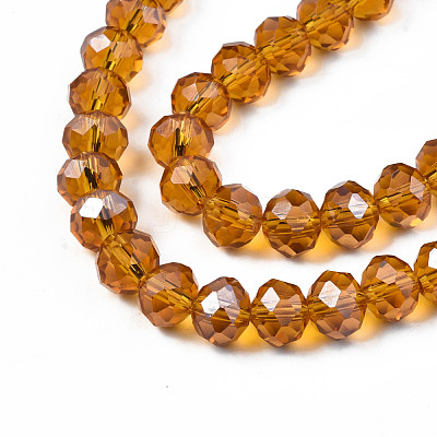 Electroplate Glass Beads Strands EGLA-A034-T8mm-B-1