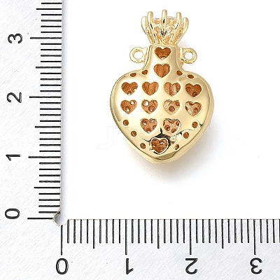Brass Micro Pave Cubic Zirconia Pendants KK-S049-08G-1