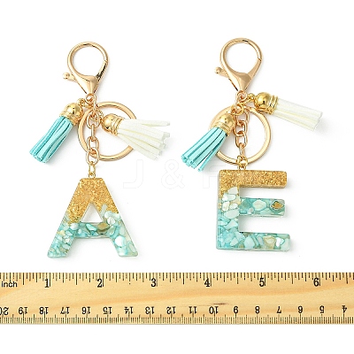 Transparent Epoxy Resin Pendant Keychains KEYC-FS00022-04-1