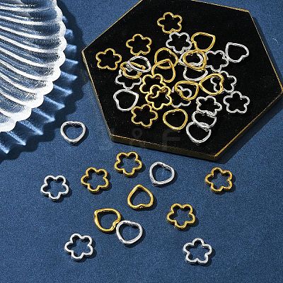 50Pcs Tibetan Style Alloy Bead Frame TIBEB-FS0001-10AG-1
