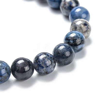 Natural Dumortierite Stretch Beaded Bracelets G-A185-01G-1