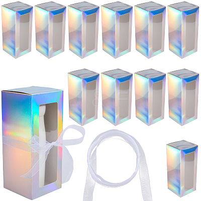 10Pcs Iridescent Cardboard Boxes CON-GF0001-13-1