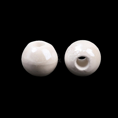 Glazed Porcelain Round Beads PORC-S489-8mm-01-1