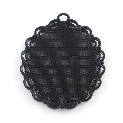 Electrophoresis Alloy Oval Big Pendant Cabochon Settings PALLOY-Q304-42-NR-1