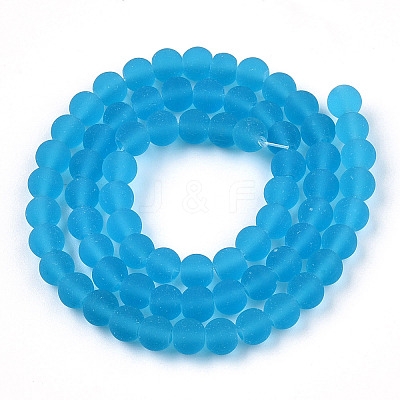 Transparent Glass Beads Strands GLAA-T032-T6mm-MD06-1