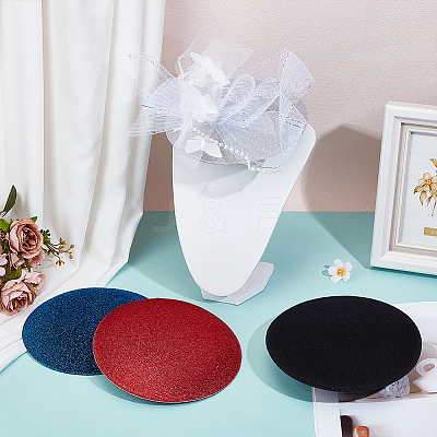 4Pcs 4 Colors EVA Cloth Round Fascinator Hat Base for Millinery Magic FIND-BC0014-33-1