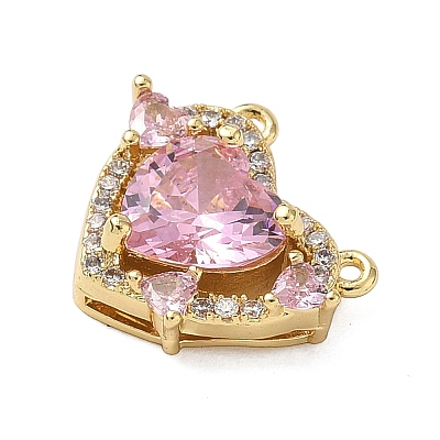 Brass Pave Cubic Zirconia Pendants KK-A273-27G-1